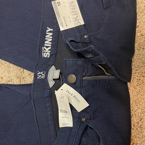 NEW York and company skinny low rise dark denim jeans size 10 NWT - Picture 6 of 6